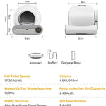 Premium 65L Zelfreinigende Kattenbak – Slim, Stil & Volledig Gesloten Katten Toilet