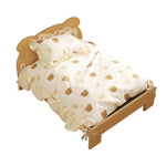 Houten Katten- en Hondenbed – Indoor Pet Bed met Teddybeer-Patroon, Comfortabel & Duurzaam