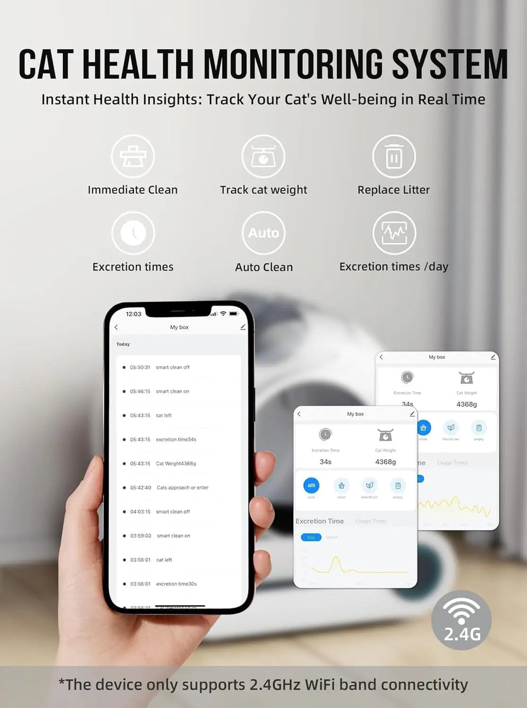 Premium 65L Zelfreinigende Kattenbak – Slim, Stil & Volledig Gesloten Katten Toilet