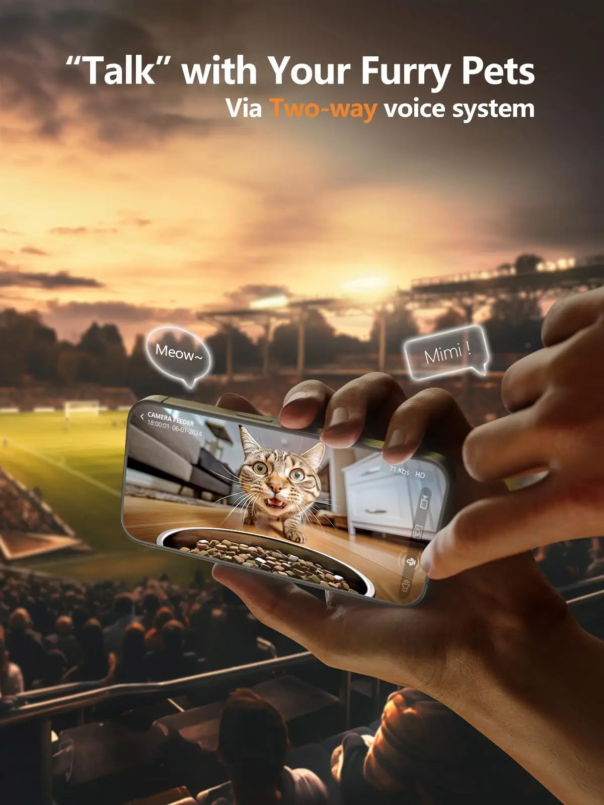 Automatische Huisdier Voerdispenser met Camera