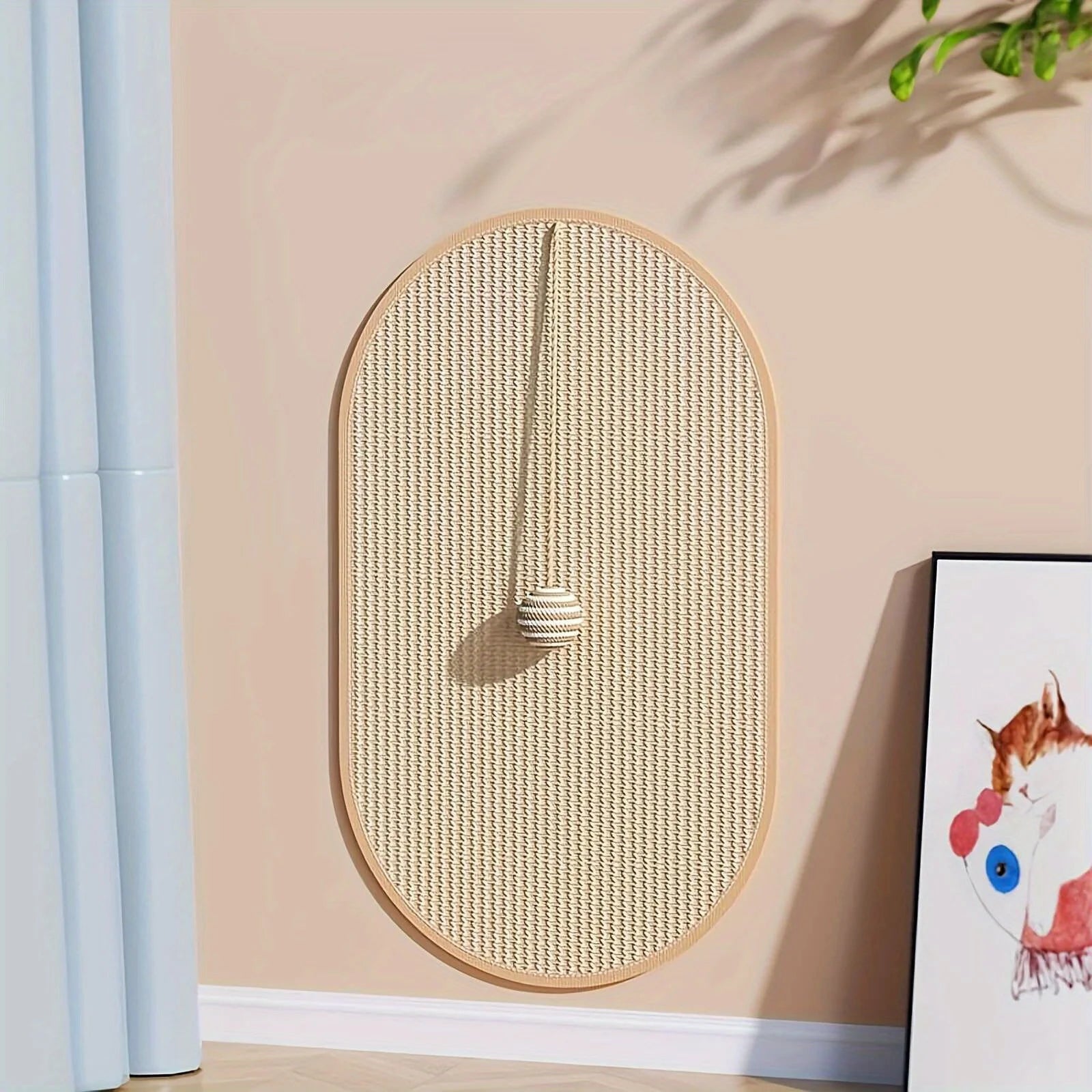 Duurzame Sisal Katten Krabmat – Wandkrabmat & Meubelbeschermer, Zelfklevende Krabplank voor Katten