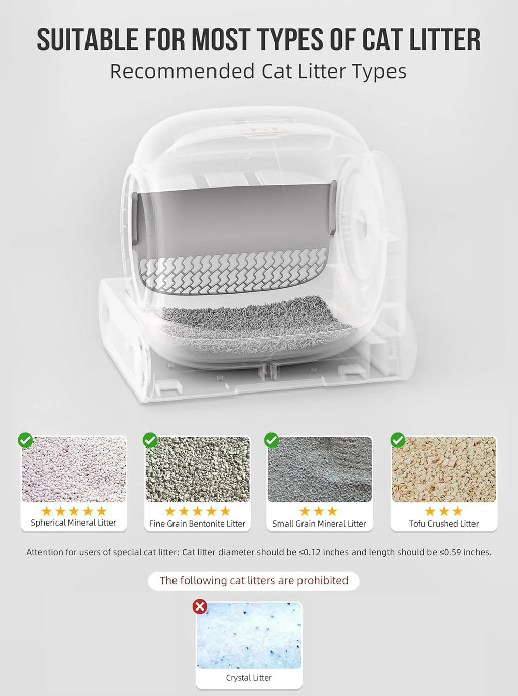 Premium 65L Zelfreinigende Kattenbak – Slim, Stil & Volledig Gesloten Katten Toilet