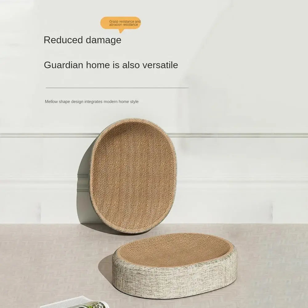 Ovale Sisal Krabmat voor Katten – Krabbed & Slaapmat in één, Comfortabel en Multifunctioneel